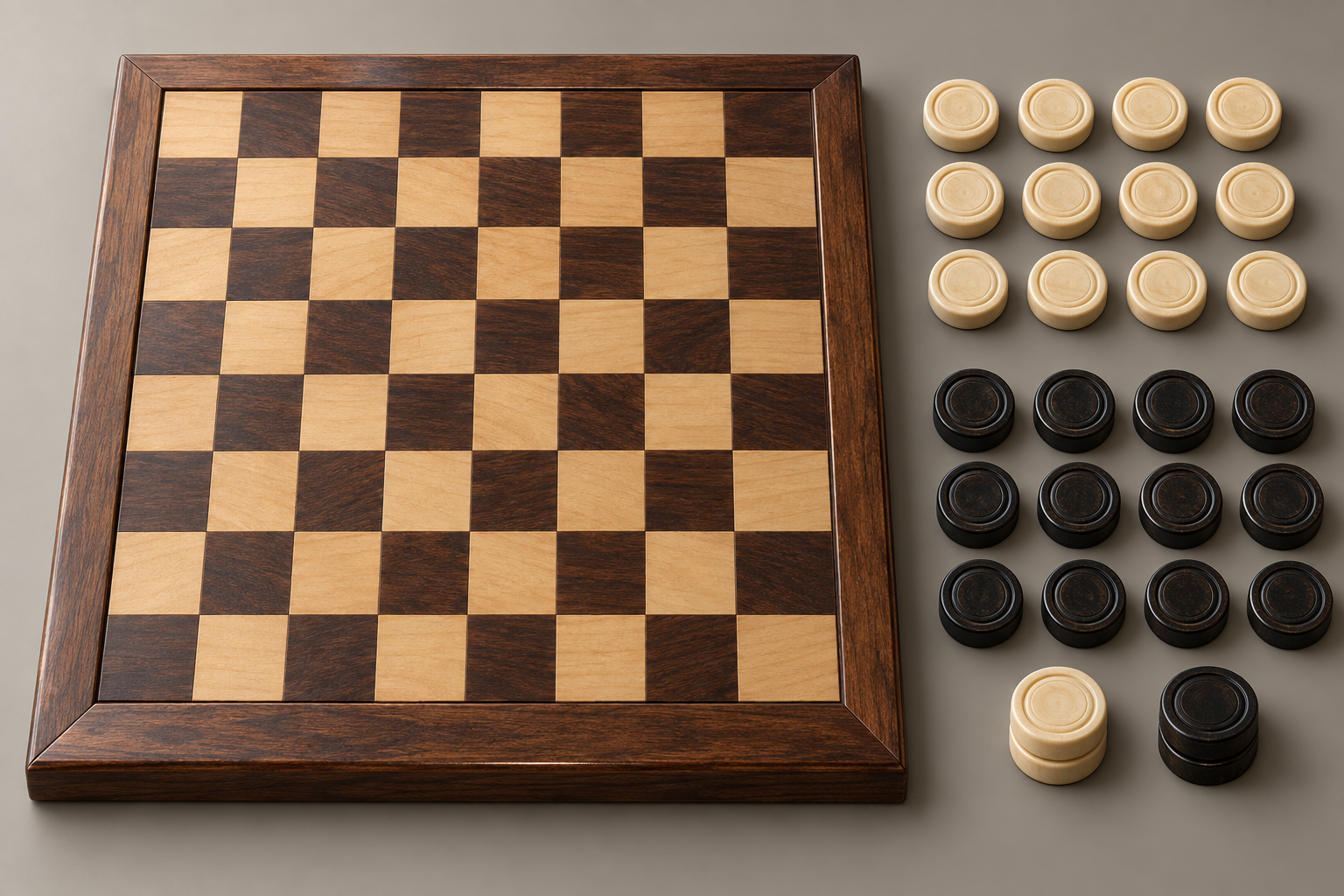 Checkers 3D board and component asset sheet